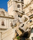 Fountain in the Centre of Noto, Sicily, Italy Royalty Free Stock Photo